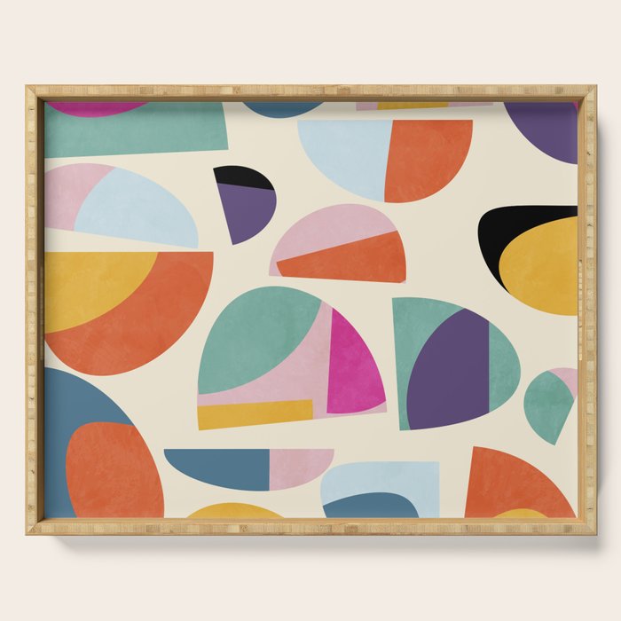 abstract modern mid century Serving Tray Gallery Image 1