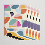 abstract modern mid century Wrapping Paper Gallery Image 3