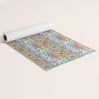 Italian,Sicilian art,holy Mary,Virgin Mary,maiolica,tiles,lemons,Citrus  Yoga Mat Gallery Image 2