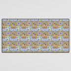 Italian,Sicilian art,holy Mary,Virgin Mary,maiolica,tiles,lemons,Citrus  Desk Mat Gallery Image 3