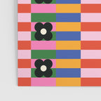 Mod Color Blocked Flower Pattern Poster Gallery Image 3