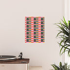 Mod Color Blocked Flower Pattern Poster Gallery Image 2