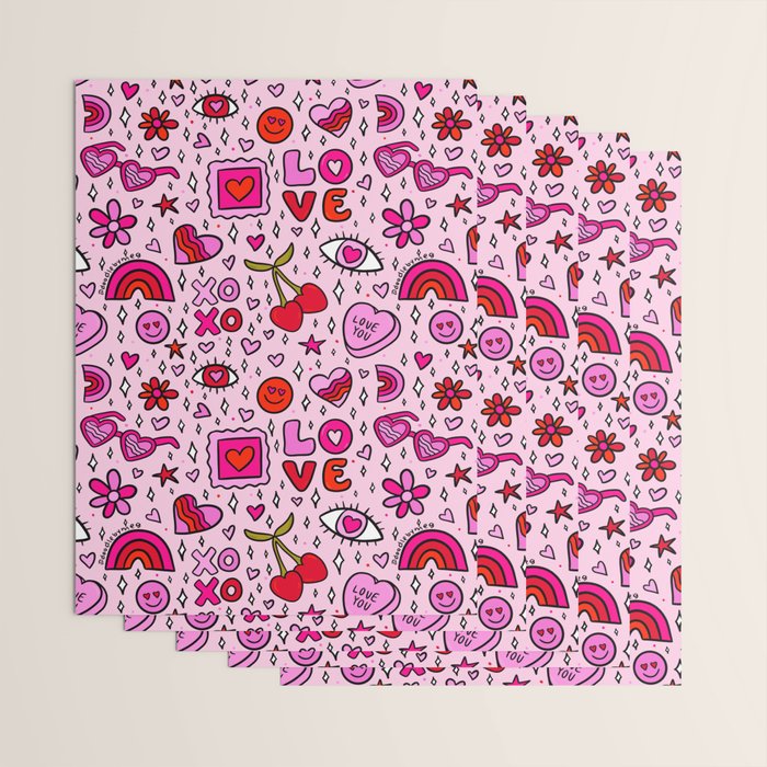 Valentine Print Wrapping Paper Gallery Image 3