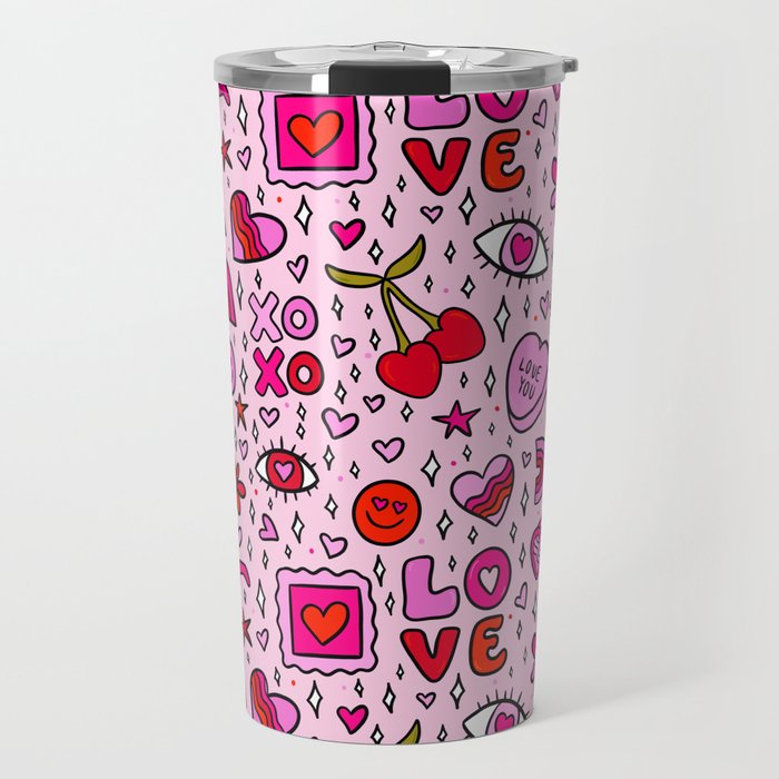 Valentine Print Travel Mug Gallery Image 1