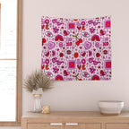 Valentine Print Wall Tapestry Gallery Image 2