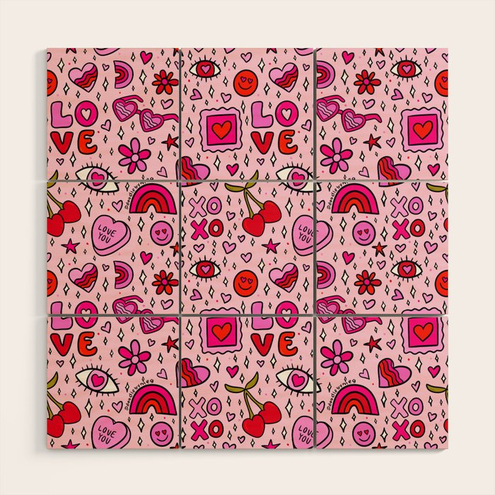 Valentine Print Wood Wall Art Gallery Image 1