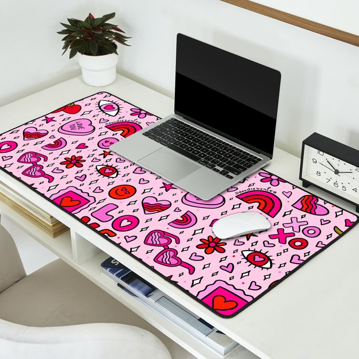 Valentine Print Desk Mat Gallery Image 2