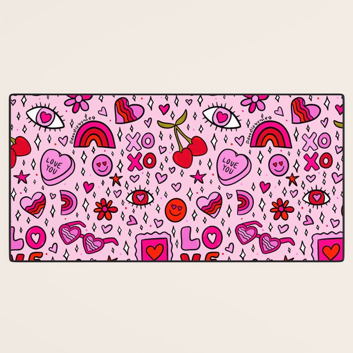 Valentine Print Desk Mat Gallery Image 3