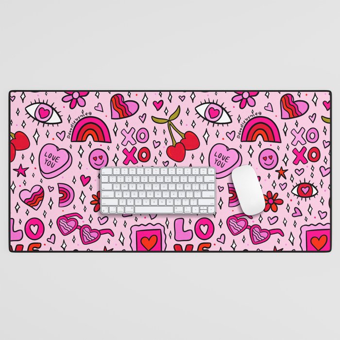 Valentine Print Desk Mat Gallery Image 1