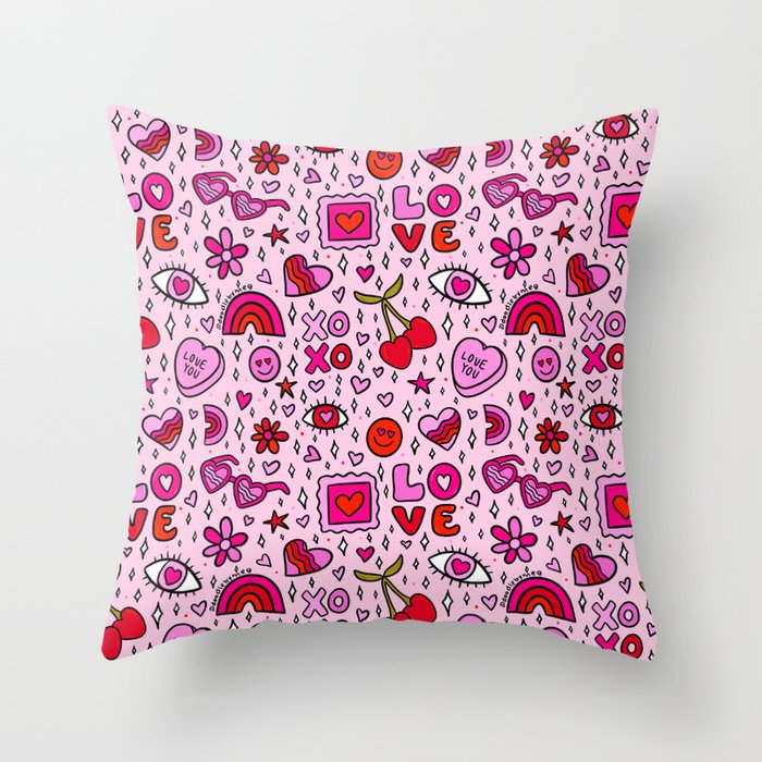 Valentine Print Throw Pillow Gallery Image 6