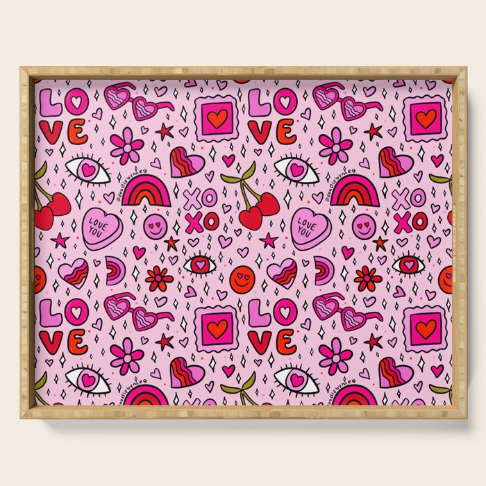 Valentine Print Serving Tray Gallery Image 1