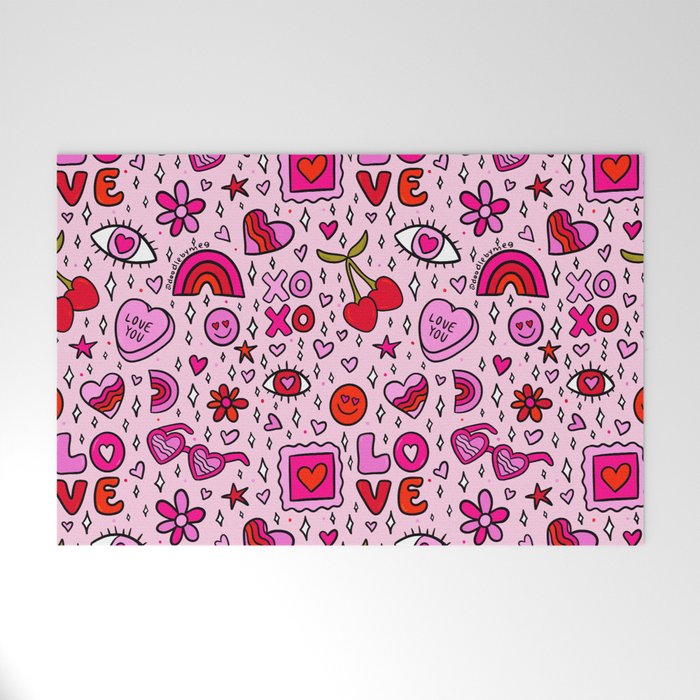 Valentine Print Welcome Mat Gallery Image 1