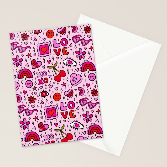 Valentine Print Stationery Card Gallery Image 2