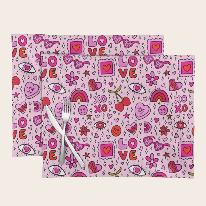 Valentine Print Placemat Gallery Image 1