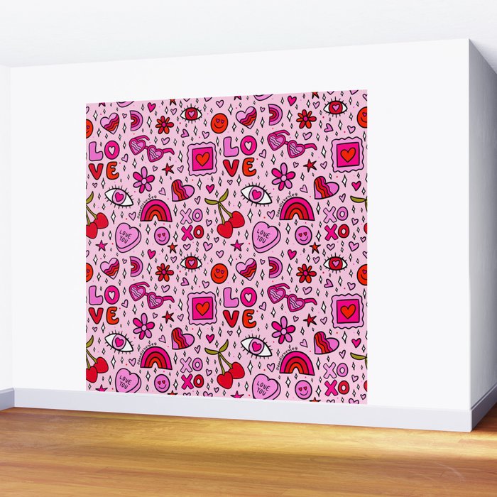 Valentine Print Wall Mural Gallery Image 2