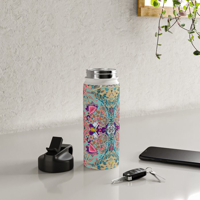 Mandala - Turquoise Boho Water Bottle Gallery Image 4