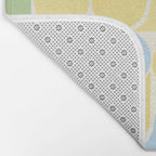 Playful Pastel Geometric Raindrop Pattern Bath Mat Gallery Image 2