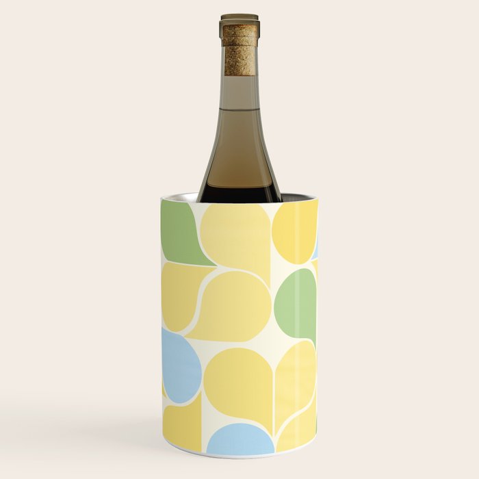 Playful Pastel Geometric Raindrop Pattern Wine Chiller Gallery Image 1