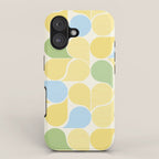 Playful Pastel Geometric Raindrop Pattern iPhone Case Gallery Image 1