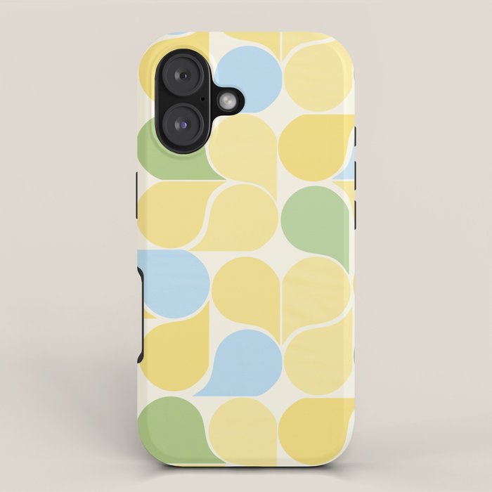 Playful Pastel Geometric Raindrop Pattern iPhone Case Gallery Image 1