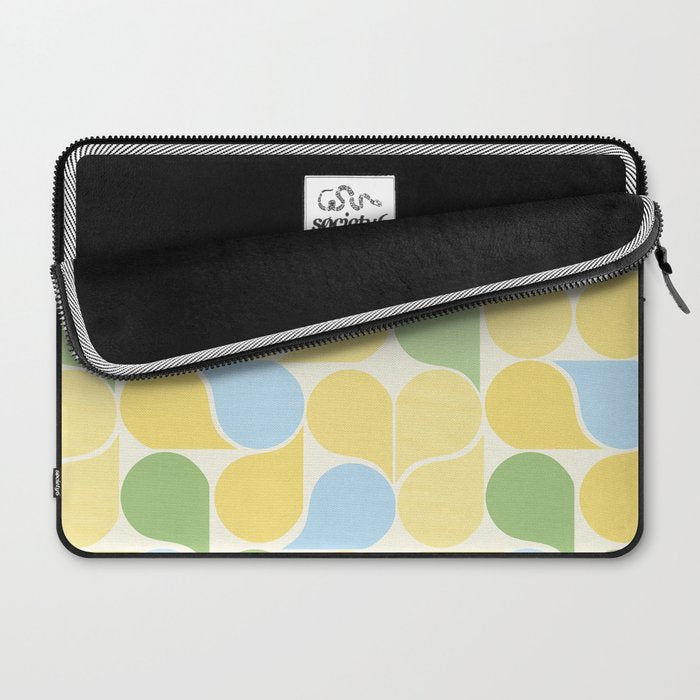Playful Pastel Geometric Raindrop Pattern Laptop Sleeve Gallery Image 2