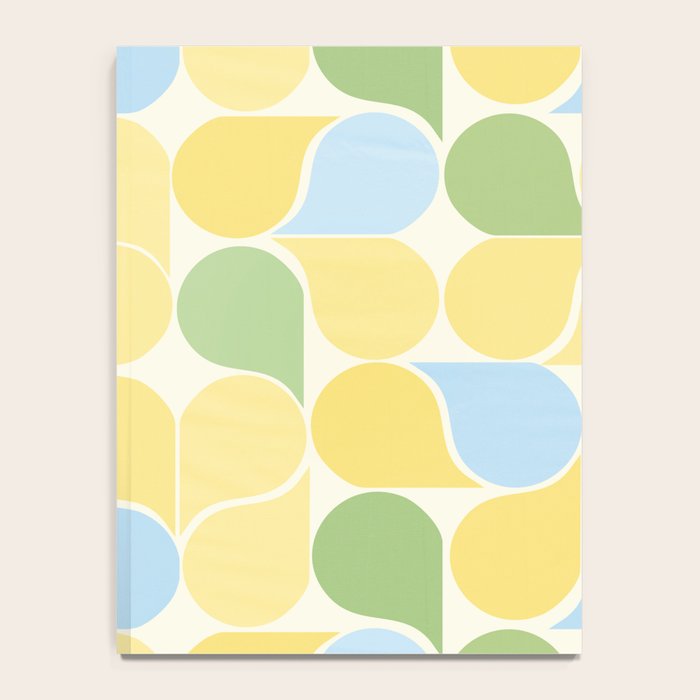 Playful Pastel Geometric Raindrop Pattern Notebook Gallery Image 4