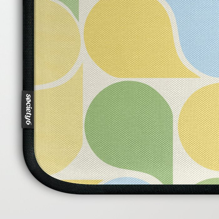 Playful Pastel Geometric Raindrop Pattern Laptop Sleeve Gallery Image 3