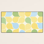 Playful Pastel Geometric Raindrop Pattern Desk Mat Gallery Image 3