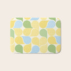Playful Pastel Geometric Raindrop Pattern Bath Mat Gallery Image 1