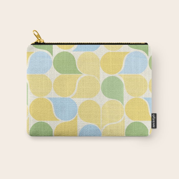Playful Pastel Geometric Raindrop Pattern Carry All Pouch Gallery Image 1
