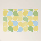Playful Pastel Geometric Raindrop Pattern Welcome Mat Gallery Image 1
