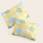 Playful Pastel Geometric Raindrop Pattern Pillow Sham Gallery Image 3