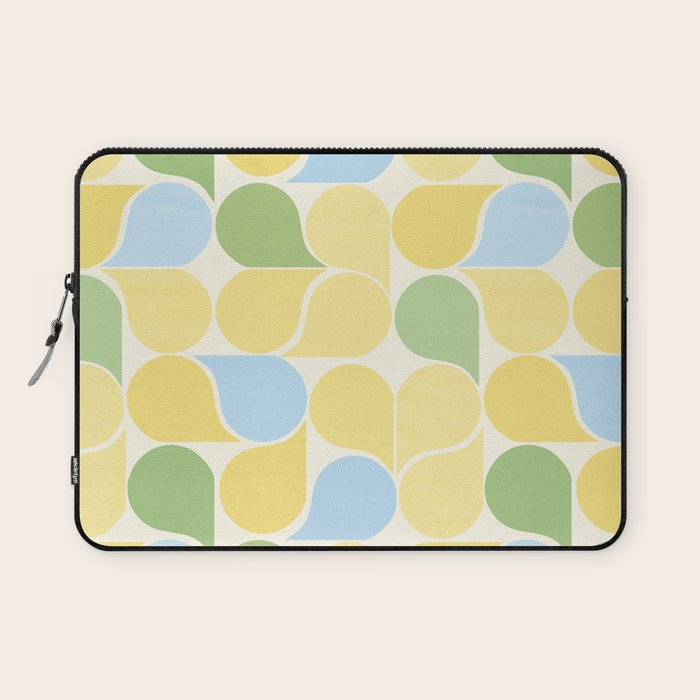 Playful Pastel Geometric Raindrop Pattern Laptop Sleeve Gallery Image 1