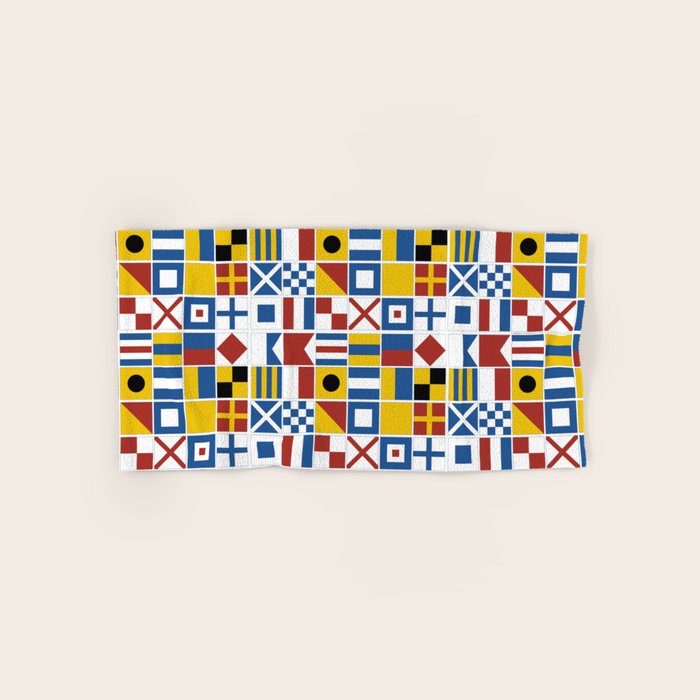 Nautical Flags Bath Towel Gallery Image 1