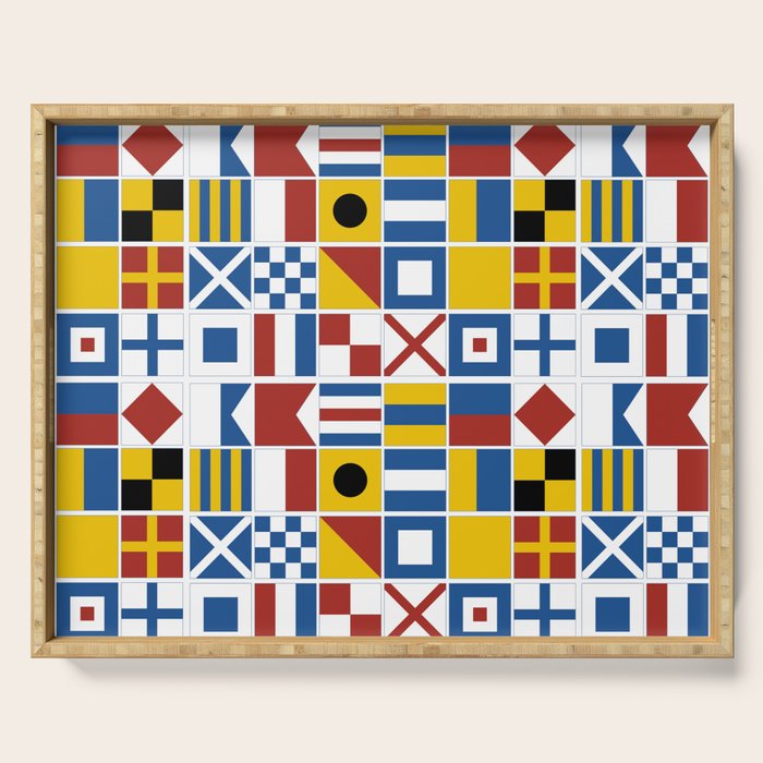 Nautical Flags Serving Tray