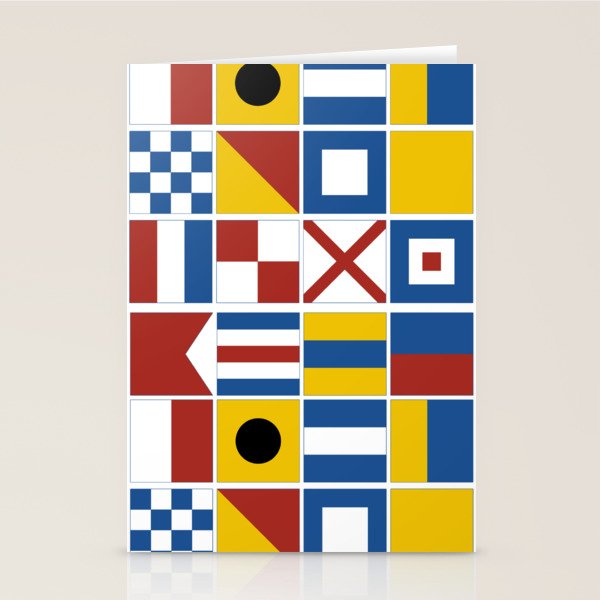 Nautical Flags Stationery Card