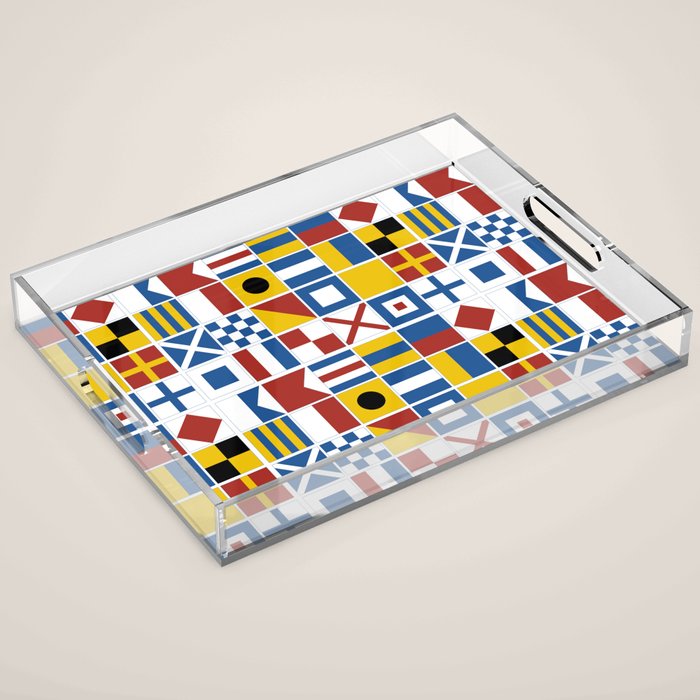 Nautical Flags Acrylic Tray Gallery Image 1