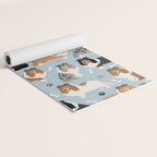 Shetland Sheepdog Sheltie Dog Paws and Bones Pattern Yoga Mat Gallery Image 2