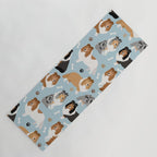 Shetland Sheepdog Sheltie Dog Paws and Bones Pattern Yoga Mat Gallery Image 1