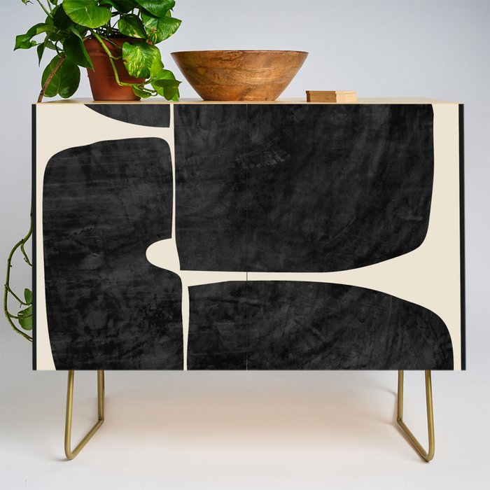 Modern Abstract Minimal Shapes 214 Credenza Gallery Image 1