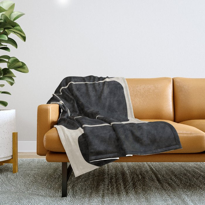 Modern Abstract Minimal Shapes 214 Throw Blanket Gallery Image 1