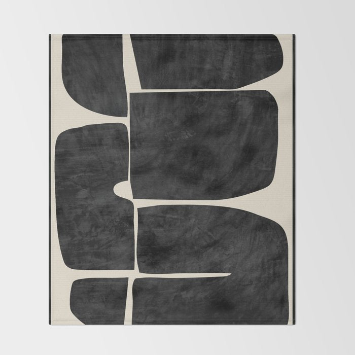 Modern Abstract Minimal Shapes 214 Throw Blanket Gallery Image 2