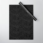 Gothic Country Rose in Black Wrapping Paper Gallery Image 1