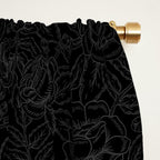 Gothic Country Rose in Black Window Curtain Gallery Image 2