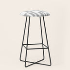 Retro Mid Century Modern Abstract Pattern 335 Mid Mod Winter Gray Stool Gallery Image 1
