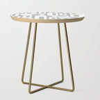Retro Mid Century Modern Abstract Pattern 335 Mid Mod Winter Gray Side Table Gallery Image 1