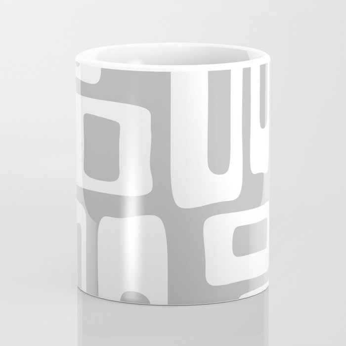 Retro Mid Century Modern Abstract Pattern 335 Mid Mod Winter Gray Coffee Mug Gallery Image 4
