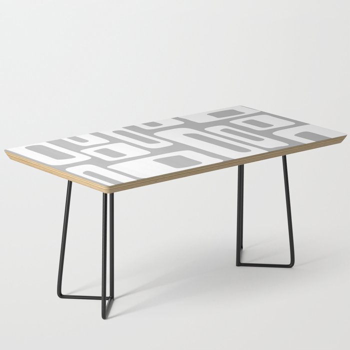 Retro Mid Century Modern Abstract Pattern 335 Mid Mod Winter Gray Coffee Table Gallery Image 1