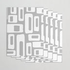 Retro Mid Century Modern Abstract Pattern 335 Mid Mod Winter Gray Wrapping Paper Gallery Image 3