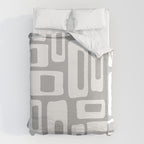 Retro Mid Century Modern Abstract Pattern 335 Mid Mod Winter Gray Duvet Cover Gallery Image 6